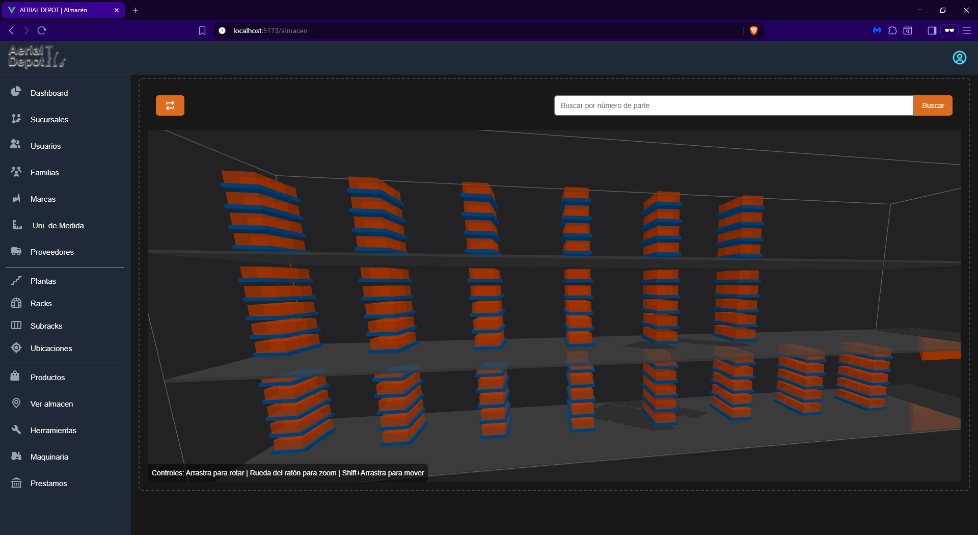Almacen 3D aerial depot